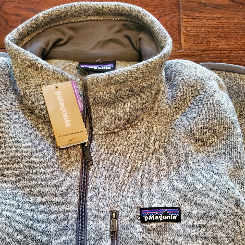 Patagonia grey sweater fleece Jacket full zip XL